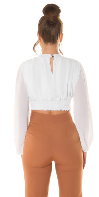 zomer blouse cropped wit